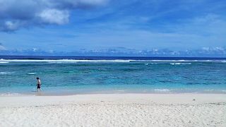 人が少なく水が綺麗