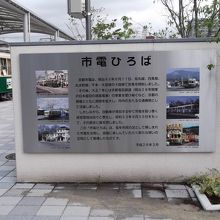 市電広場の看板