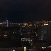 夜景　広安大橋がライトアップされていました