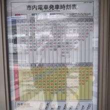 駅前駅の時刻表