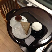 美味しいコーヒーとケーキ