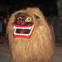 宿の横で行われた獅子舞