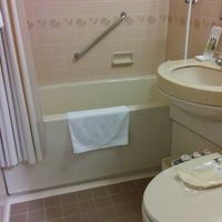 部屋の風呂と洗面台