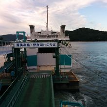 これから乗るフェリーが来港しました