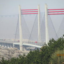 東海大橋が小洋山に繋がる所。