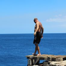 息子さんが飛び込む様子を撮っていました