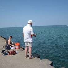 やはり、いました。水のあるところ、釣り人がいます。