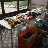 休暇村の朝市の様子