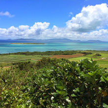 大岳展望台から見た海！
