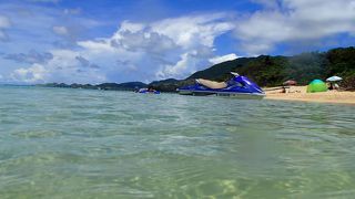 きれいな有料ビーチ