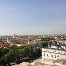 ビリニュス旧市街を望む。