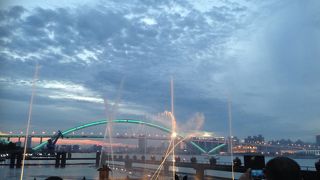 噴水ショーが！