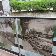 写真入り説明看板。