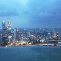 屋上プールからの眺め