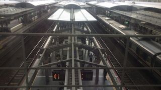 2階にいるとまるで京都駅にいるよう