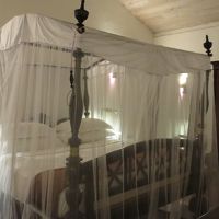 ２階の天涯付きベッドが最高に快適