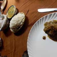 こんな写真しかないけど、レストランのごはんおいしいです。