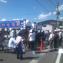 幌加内高校のブースは例年一番人気でお昼は例年長蛇の列です