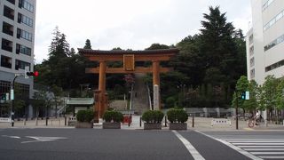 社殿までの見上げる長い階段、息が切れますが価値あるパワースポットで～す。