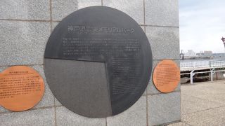 阪神淡路大震災の被害を残している公園