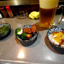 お通しも三種類