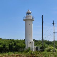 海から離れた場所にある灯台です。