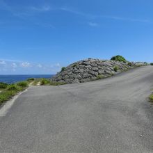 石垣になってる展望台。