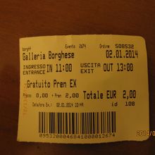 息子のチケット2ユーロ