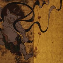 雷神。レプリカでも撮っていいという案内がなんともうれしい。