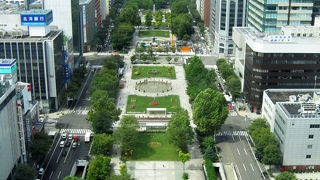 大通公園を一望。