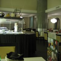 ホテル内レストランで夕食