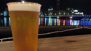 川沿いのビアガーデン！