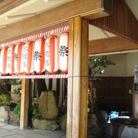 下呂温泉街の中心くらい・・前には足湯が