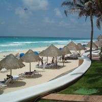 カリブ海に面している　リッツカールトンのプライベートの砂浜