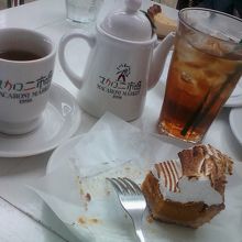 デザートのかぼちゃタルト。メレンゲとの相性が幸せな味でした。