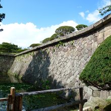 武者返しのある石垣