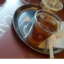 アイスピーチティー　カフェラテ