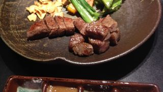 新鮮な鮑ととろけるお肉！