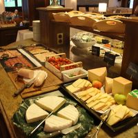 朝食のビュッフェ