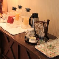 ロビーに用意されているモーニングドリンク