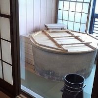部屋から見る展望風呂