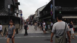 札の辻と言う交差点からの蔵造りの街並みがズーッと見渡せる