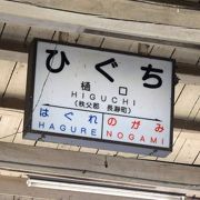 長瀞峡に近い樋口駅（ひぐちえき）