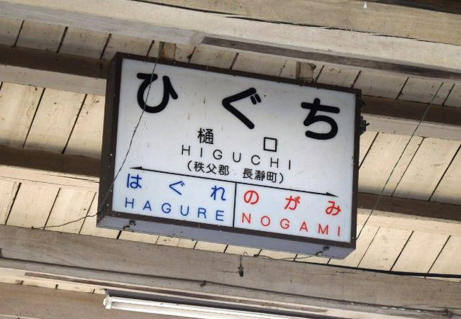 長瀞峡に近い樋口駅（ひぐちえき）