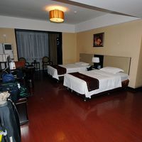 中国お決まりの、シングルユースでもベッドは2つ♪