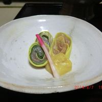 夕食‥?イワナの昆布〆