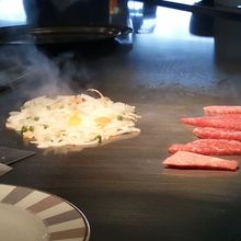 目の前で焼いていただきます…