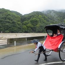 桂川は濁流に。