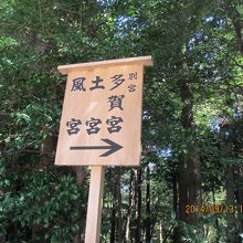 正宮を参ってから戻る途中右へ