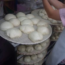 店頭で蒸します